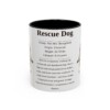 11oz Rescue Dog Mug, Illustrated Dog Breed Facts Coffee Mug, Vintage Dog Keepsake Gift