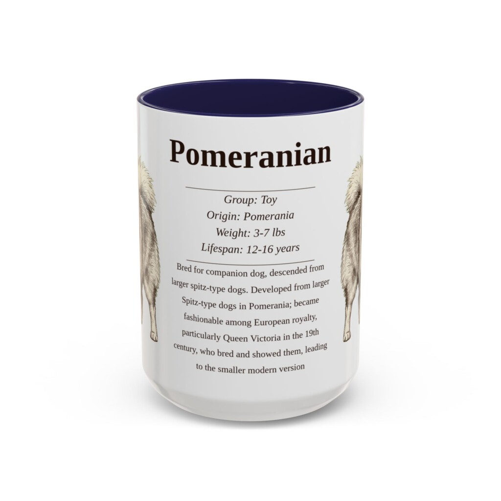 15oz Pomeranian Mug, Orange, front view