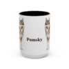 15oz Pomsky Mug, Vintage Dog Portrait Coffee Mug, Dog Lover Gift