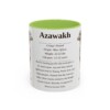 11oz Azawakh Mug, Light Blue, front view