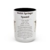 15oz Welsh Springer Spaniel Mug, Illustrated Dog Breed Facts Coffee Mug, Vintage Dog Keepsake Gift