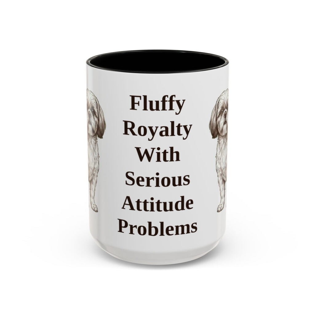 15oz Funny Shih Tzu Mug, Vintage Dog Coffee Mug, Dog Lover Gift