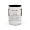 15oz Rottweiler Mug, Illustrated Dog Breed Facts Coffee Mug, Vintage Dog Keepsake Gift