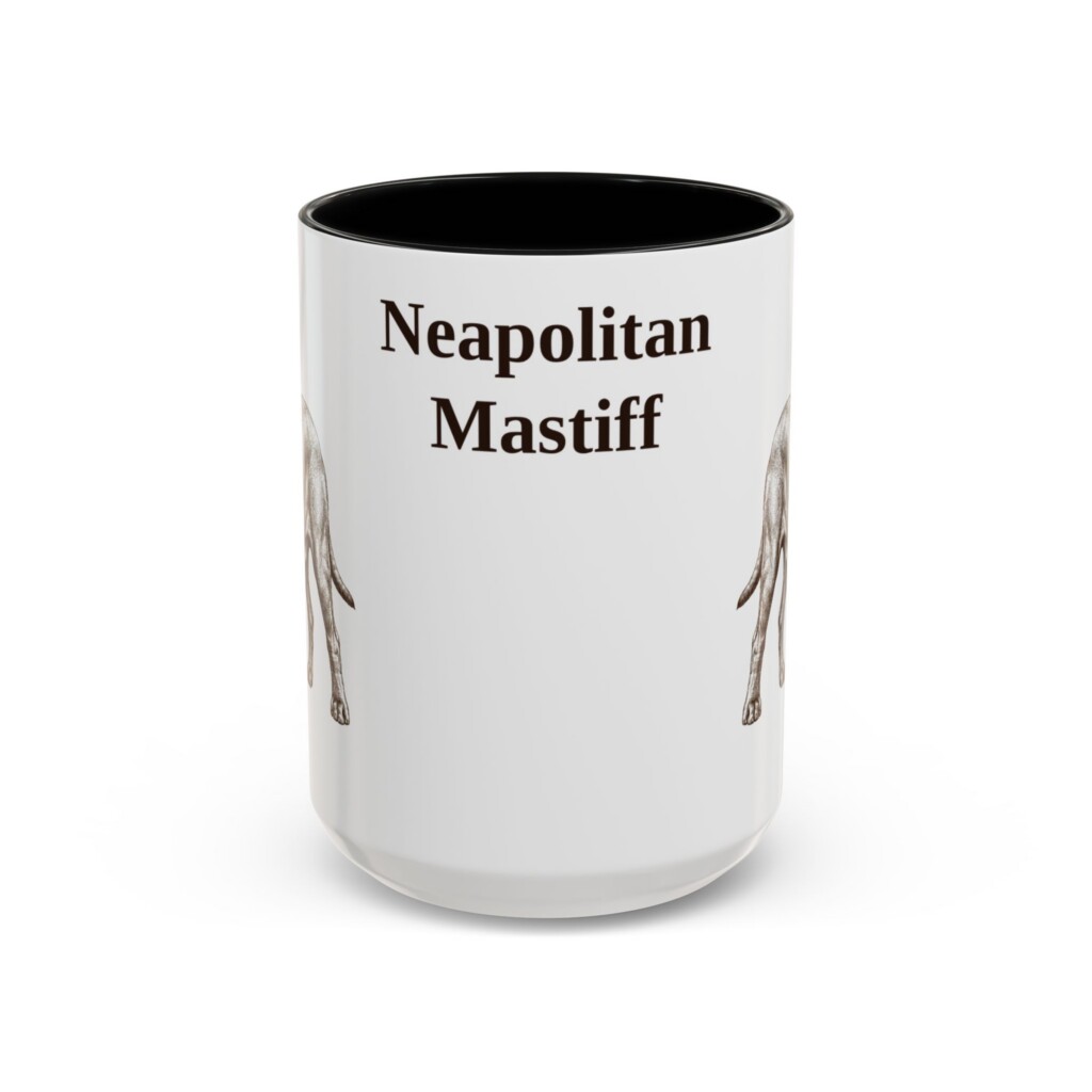 15oz Neapolitan Mastiff Mug, Vintage Dog Portrait Coffee Mug, Dog Lover Gift