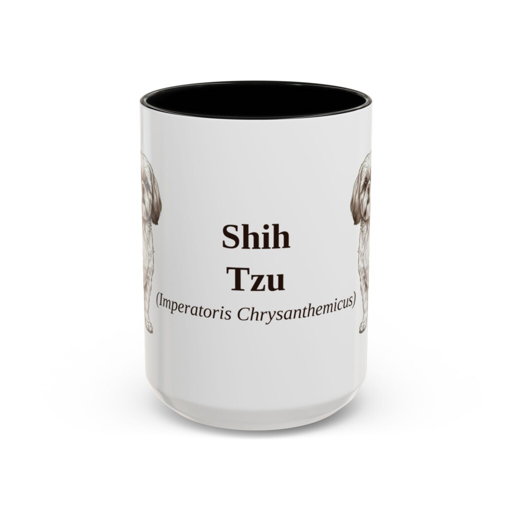15oz Shih Tzu Latin Mug, Vintage Dog Coffee Mug, Dog Lover Gift
