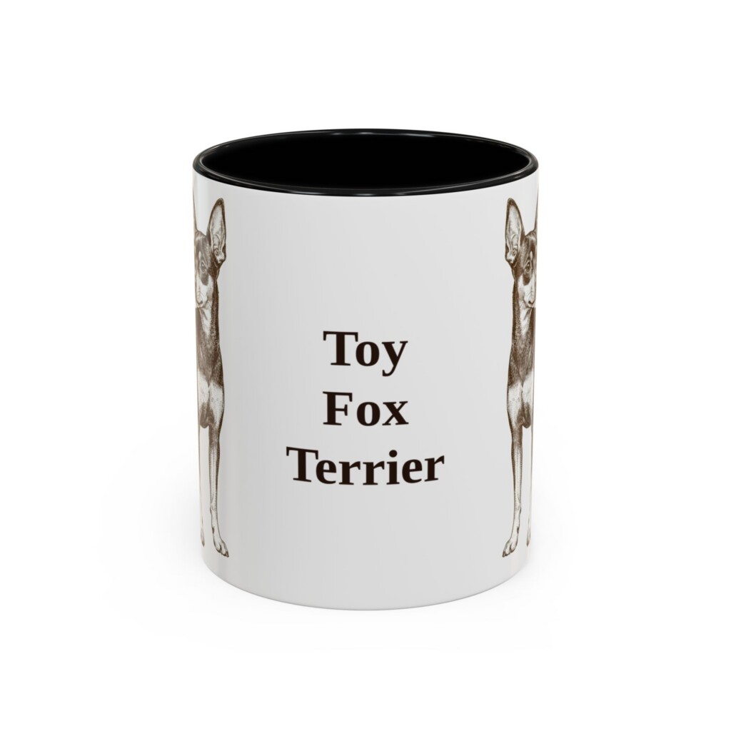 11oz Toy Fox Terrier Mug, Vintage Dog Portrait Coffee Mug, Dog Lover Gift