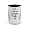 15oz Soft Coated Wheaten Terrier Dog Dad Mug, Vintage Sketch Coffee Mug, Dog Dad Gift