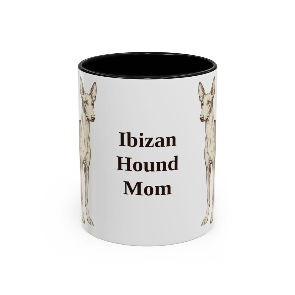 11oz Ibizan Hound Dog Mom Mug, Vintage Sketch Coffee Mug, Dog Mom Gift