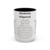 15oz Rhodesian Ridgeback Mug, Black, front view