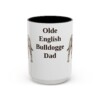 15oz Olde English Bulldogge Dog Dad Mug, Vintage Sketch Coffee Mug, Dog Dad Gift