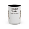 15oz Tibetan Terrier Latin Mug, Vintage Dog Coffee Mug, Dog Lover Gift