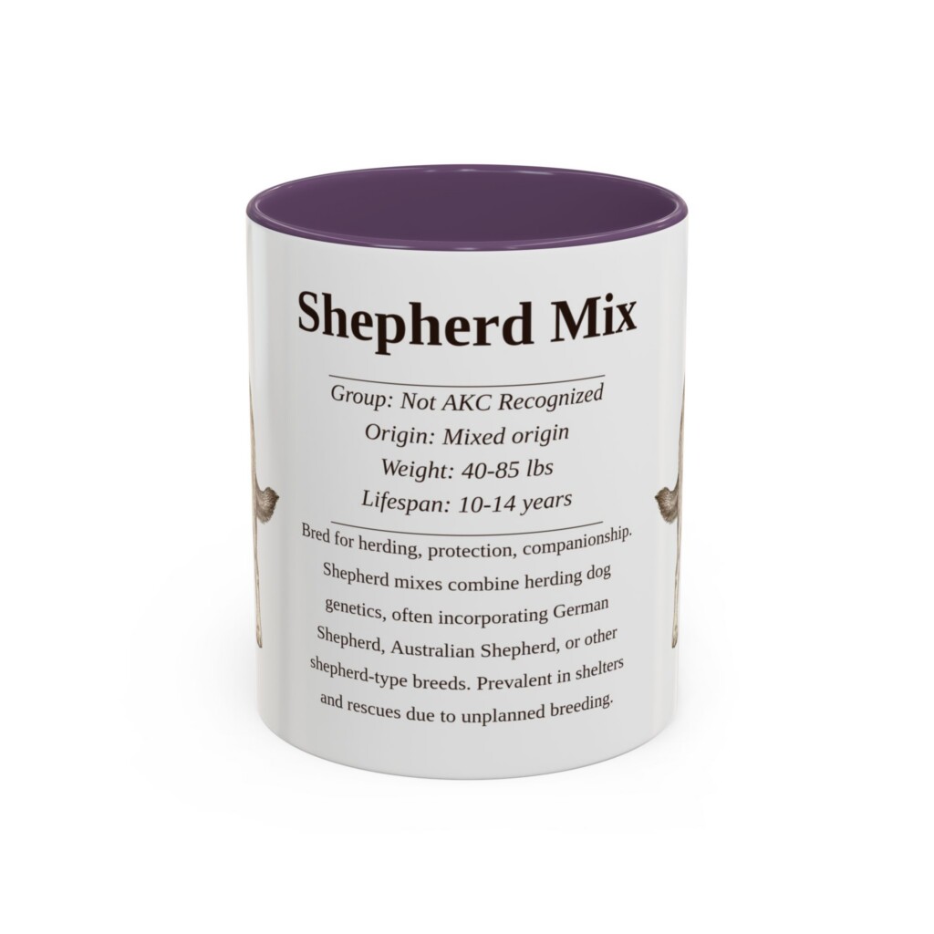 11oz Shepherd Mix Mug, Light Green, front view