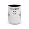 15oz Shepherd Mix Dog Dad Mug, Vintage Sketch Coffee Mug, Dog Dad Gift