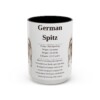 15oz German Spitz Mug, Illustrated Dog Breed Facts Coffee Mug, Vintage Dog Keepsake Gift