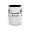 15oz Patterdale Terrier Mug, Vintage Dog Portrait Coffee Mug, Dog Lover Gift