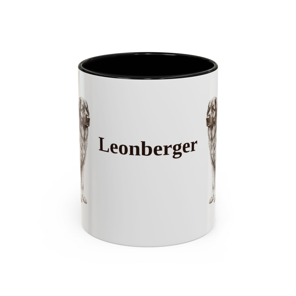 11oz Leonberger Mug, Vintage Dog Portrait Coffee Mug, Dog Lover Gift