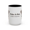 15oz Peke-A-Poo Latin Mug, Vintage Dog Coffee Mug, Dog Lover Gift