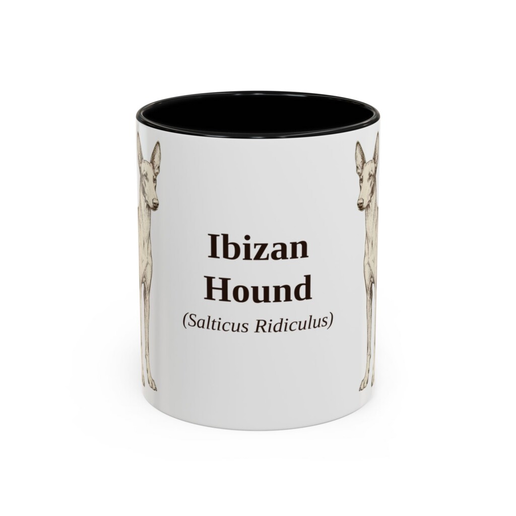 11oz Ibizan Hound Latin Mug, Vintage Dog Coffee Mug, Dog Lover Gift
