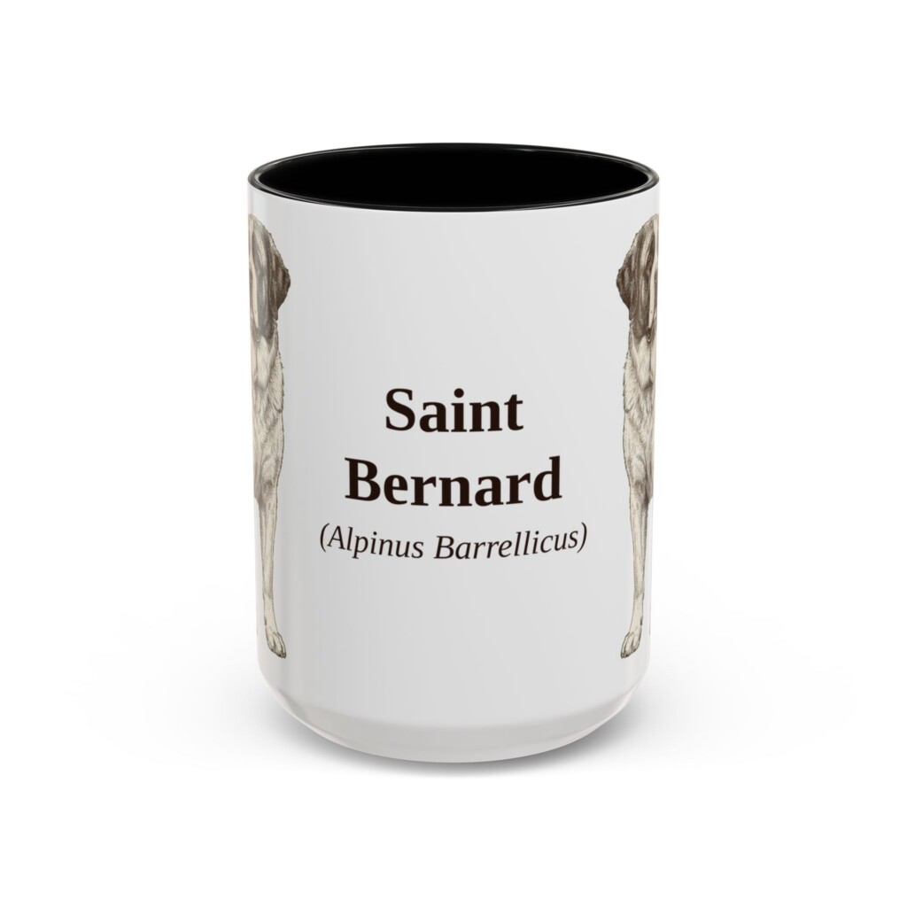 14308390742693249203_2048.jpeg 15oz Saint Bernard Latin Mug, Vintage Dog Coffee Mug, Dog Lover Gift