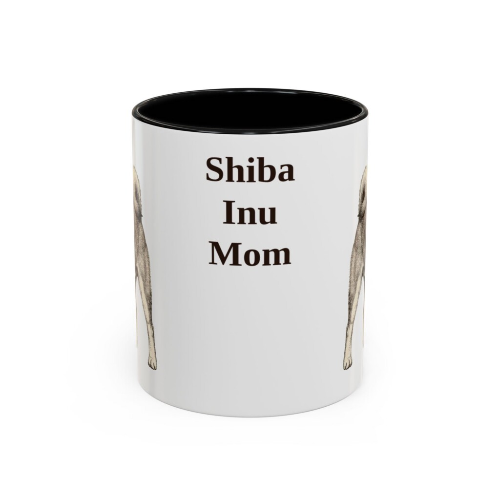 11oz Shiba Inu Dog Mom Mug, Vintage Sketch Coffee Mug, Dog Mom Gift