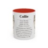 11oz Collie Mug, Navy, front view