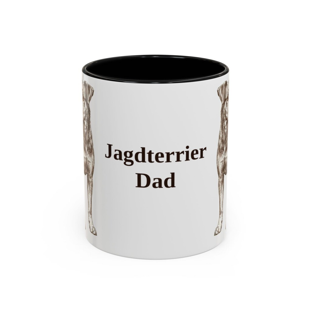 11oz Jagdterrier Dog Dad Mug, Vintage Sketch Coffee Mug, Dog Dad Gift