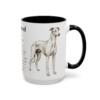 15oz Greyhound Mug, Black, right side view