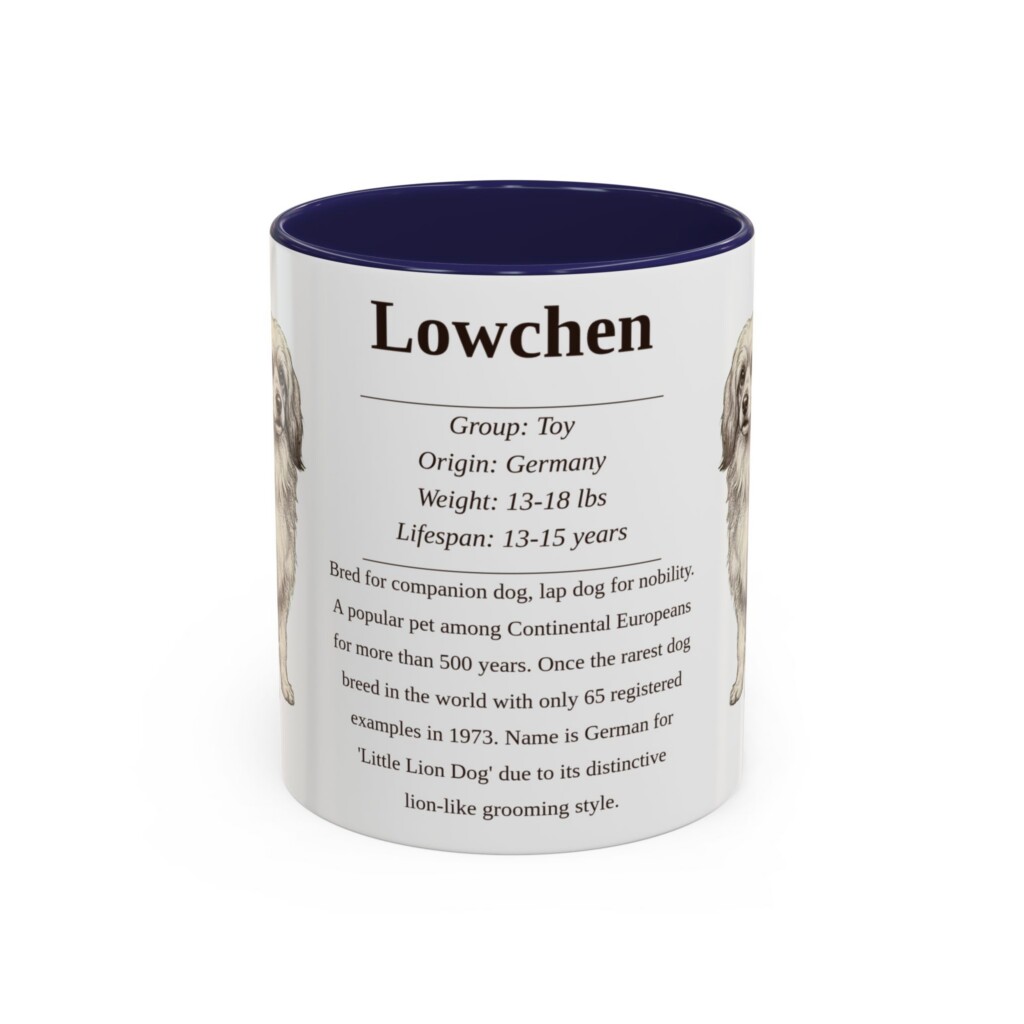 11oz Lowchen Mug, Yellow, front view