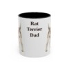 11oz Rat Terrier Dog Dad Mug, Vintage Sketch Coffee Mug, Dog Dad Gift