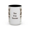15oz Toy Fox Terrier Mug, Vintage Dog Portrait Coffee Mug, Dog Lover Gift