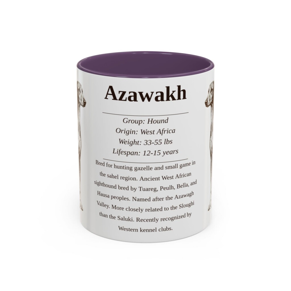 11oz Azawakh Mug, Light Green, front view