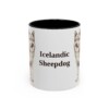 11oz Icelandic Sheepdog Mug, Vintage Dog Portrait Coffee Mug, Dog Lover Gift