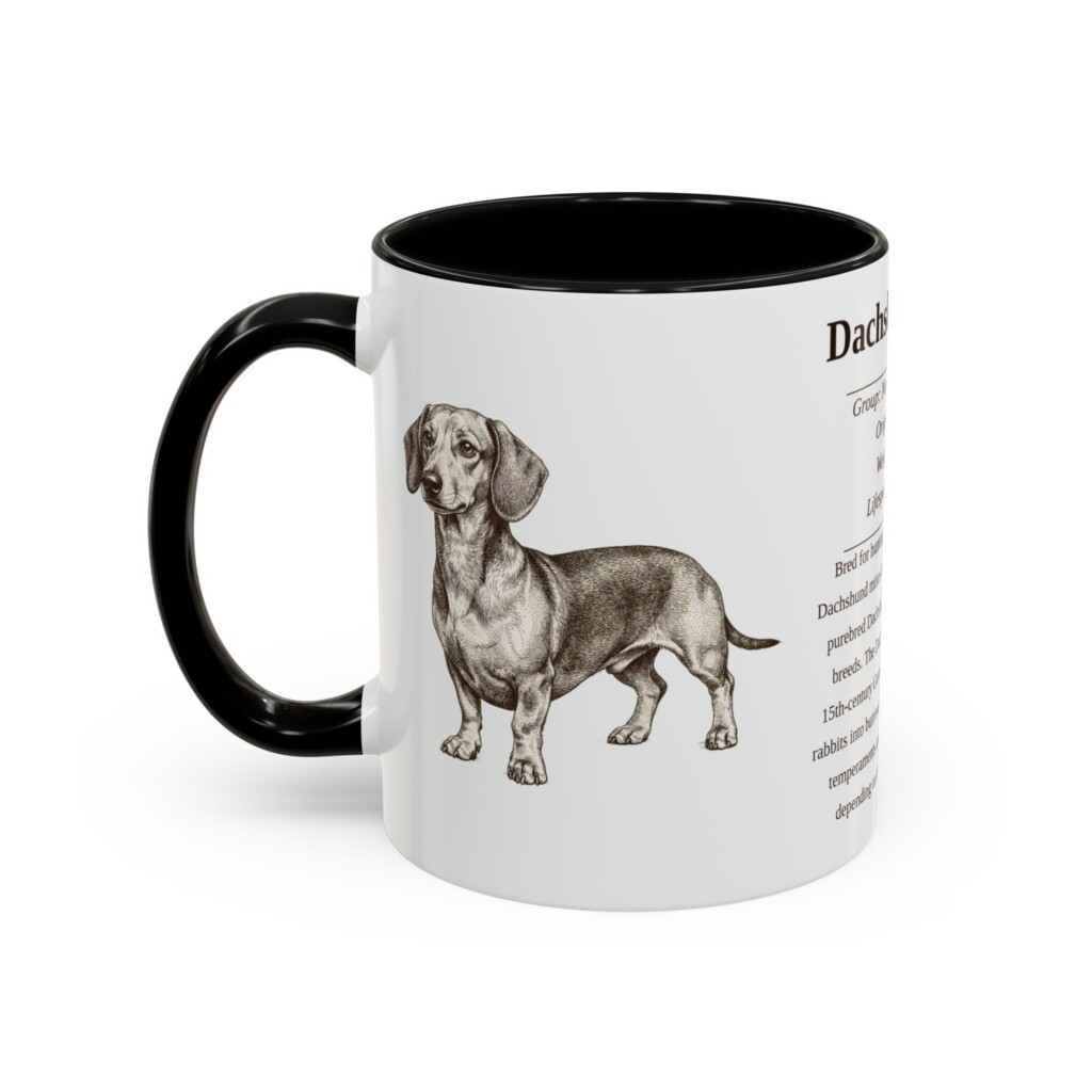 14494136165615922614_2048.jpeg 11oz Dachshund Mix Mug, Black, left side view