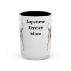 15oz Japanese Terrier Dog Mom Mug, Vintage Sketch Coffee Mug, Dog Mom Gift