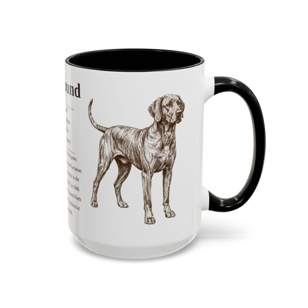 15oz Plott Hound Mug, Black, right side view
