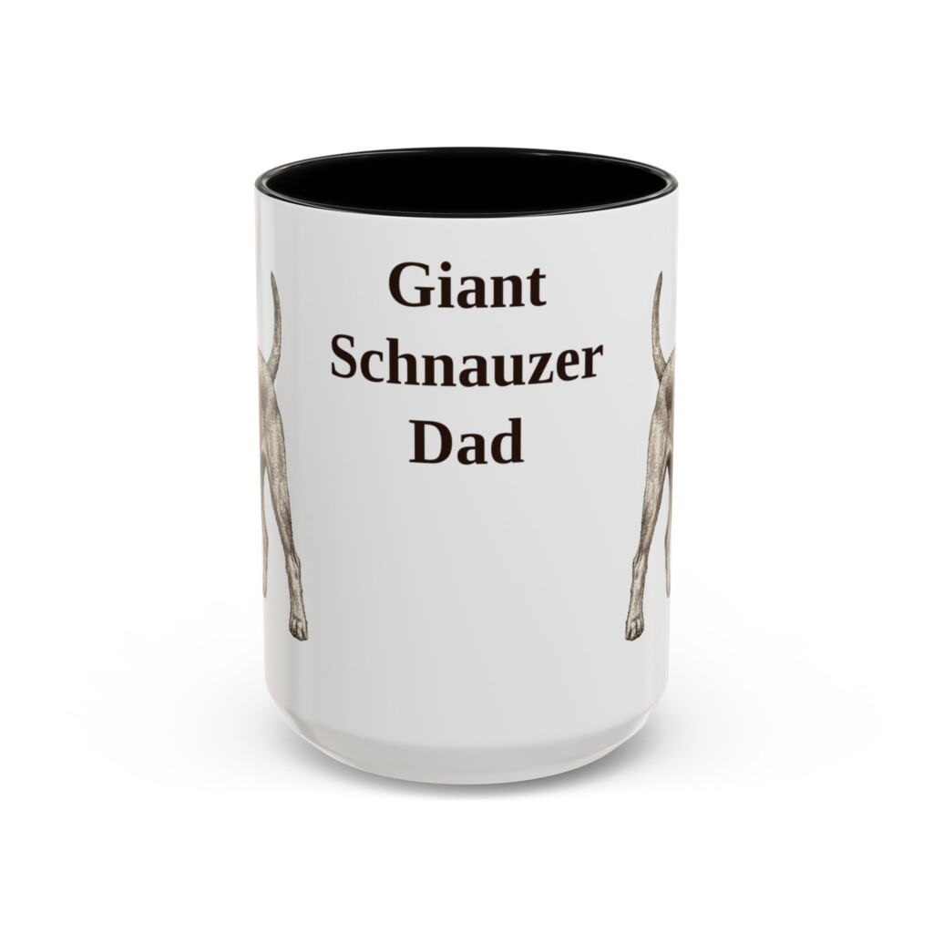 1474577967213607587_2048.jpeg 15oz Giant Schnauzer Dog Dad Mug, Vintage Sketch Coffee Mug, Dog Dad Gift