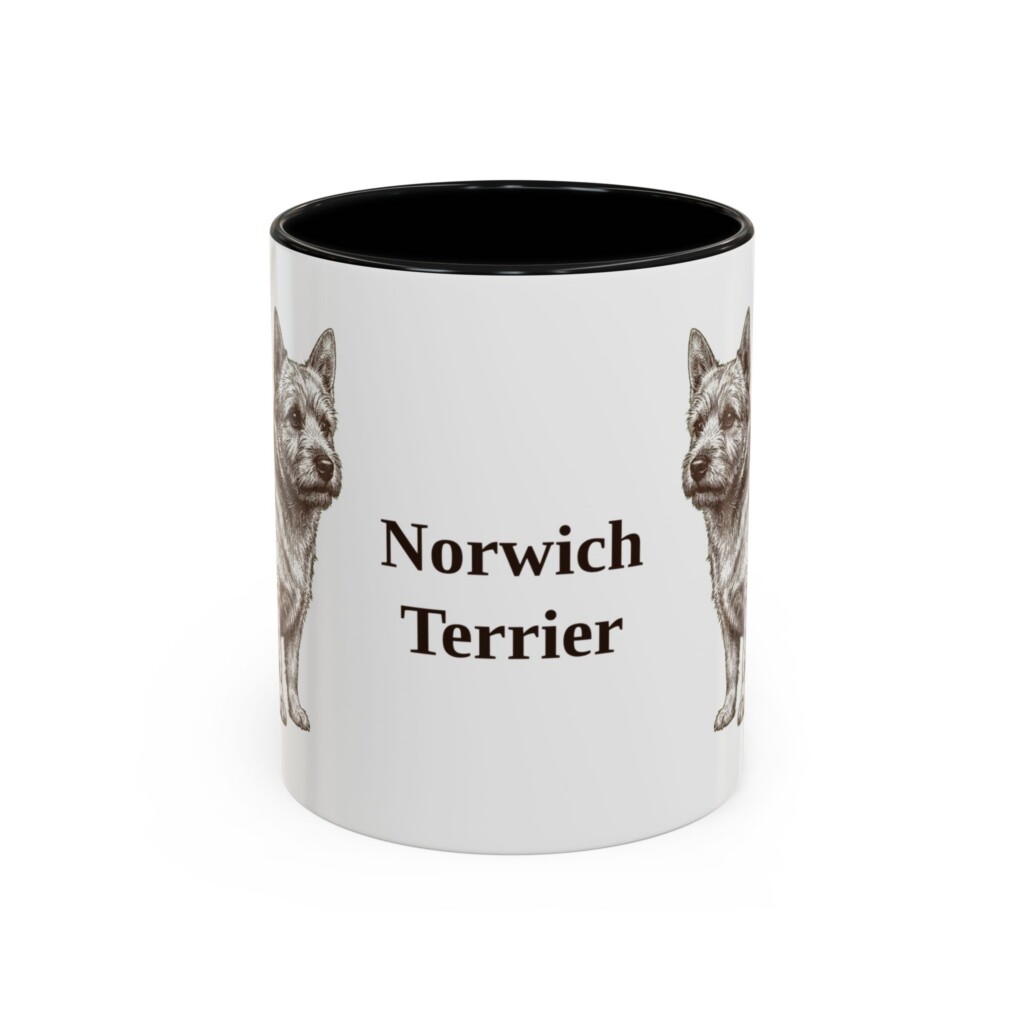 11oz Norwich Terrier Mug, Vintage Dog Portrait Coffee Mug, Dog Lover Gift