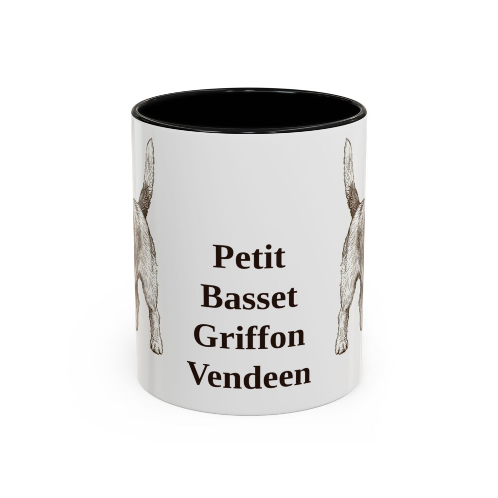 11oz Petit Basset Griffon Vendeen Mug, Vintage Dog Portrait Coffee Mug, Dog Lover Gift