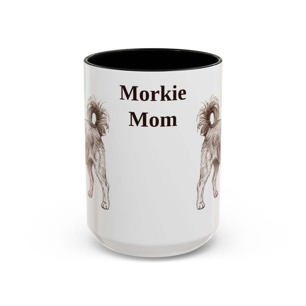 14764271037934948046_2048.jpeg 15oz Morkie Dog Mom Mug, Vintage Sketch Coffee Mug, Dog Mom Gift