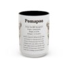 15oz Pomapoo Mug, Illustrated Dog Breed Facts Coffee Mug, Vintage Dog Keepsake Gift