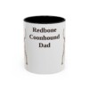 11oz Redbone Coonhound Dog Dad Mug, Vintage Sketch Coffee Mug, Dog Dad Gift