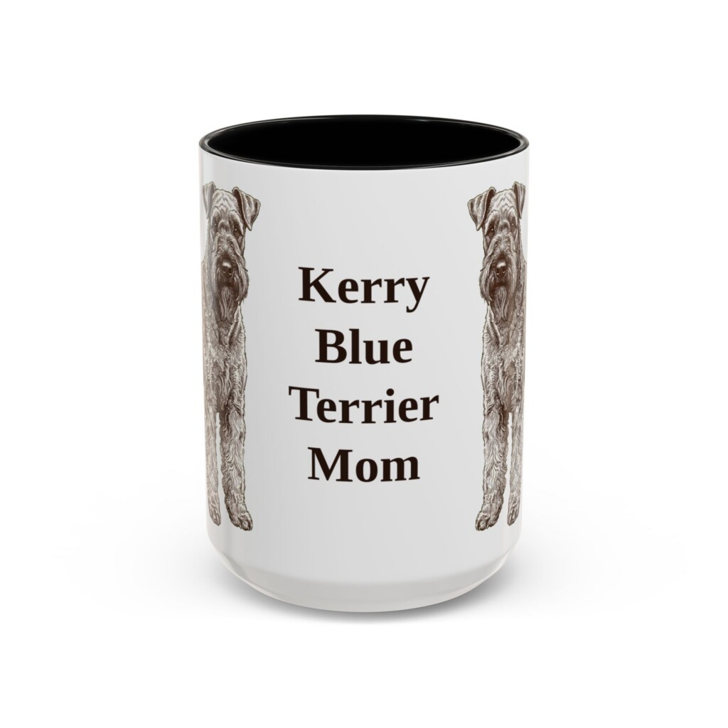 14839414982812523878_2048.jpeg 15oz Kerry Blue Terrier Dog Mom Mug, Vintage Sketch Coffee Mug, Dog Mom Gift