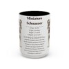 15oz Miniature Schnauzer Mug, Illustrated Dog Breed Facts Coffee Mug, Vintage Dog Keepsake Gift