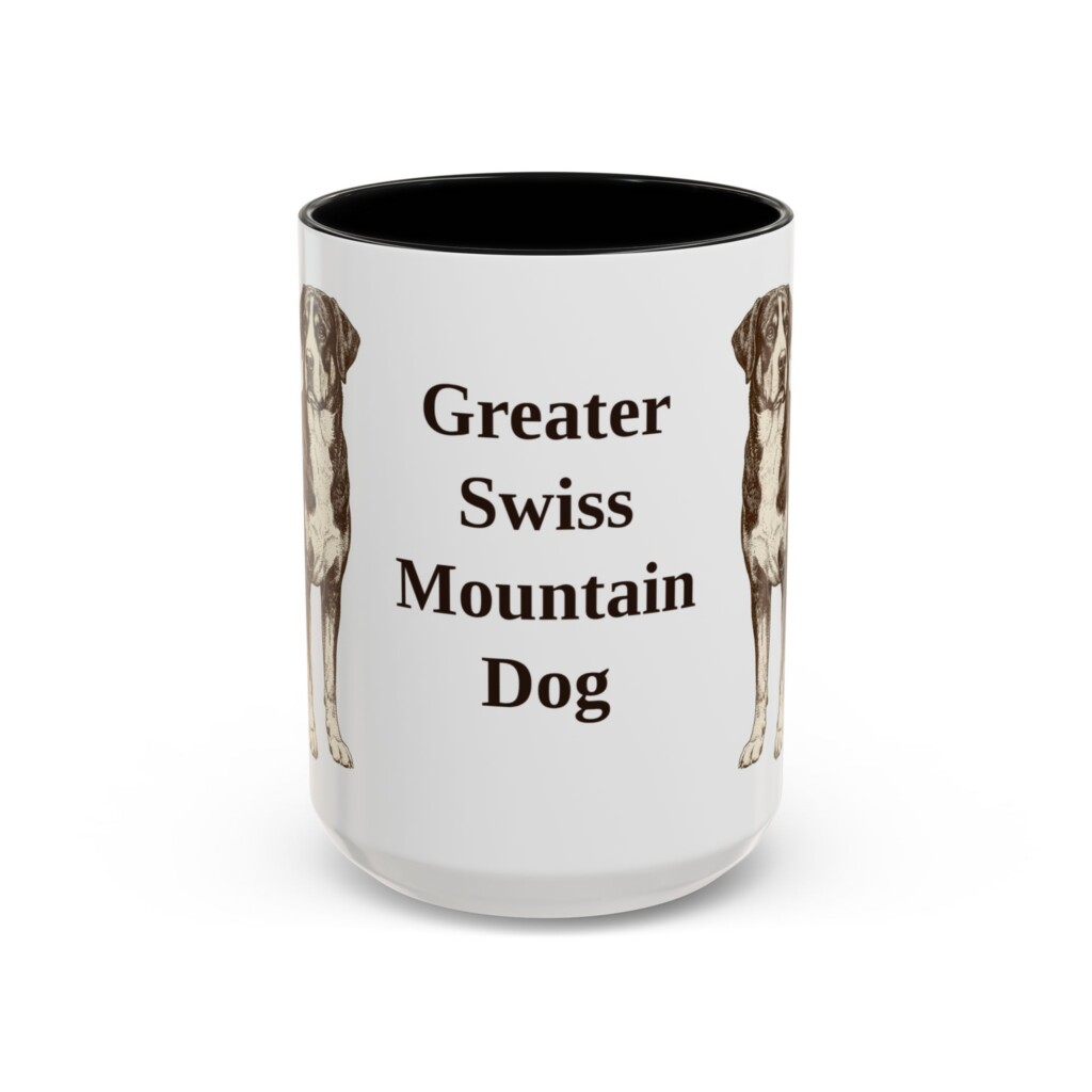 14961743368951595153_2048.jpeg 15oz Greater Swiss Mountain Dog Mug, Vintage Dog Portrait Coffee Mug, Dog Lover Gift