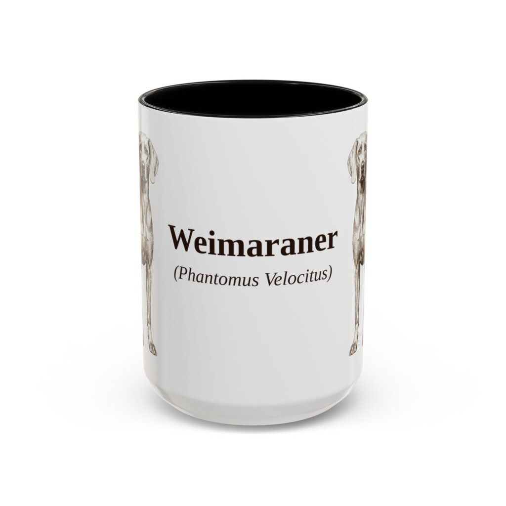 15oz Weimaraner Latin Mug, Vintage Dog Coffee Mug, Dog Lover Gift