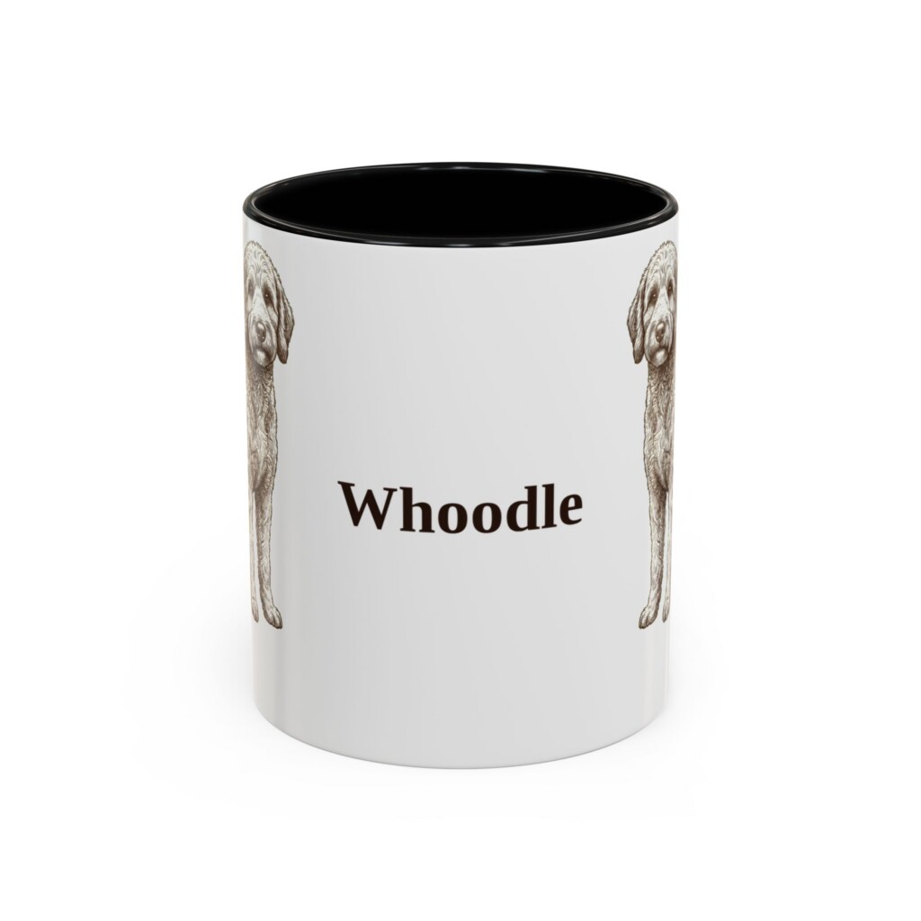 15019625894190399073_2048.jpeg 11oz Whoodle Mug, Vintage Dog Portrait Coffee Mug, Dog Lover Gift
