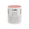 11oz Collie Mug, Purple, front view