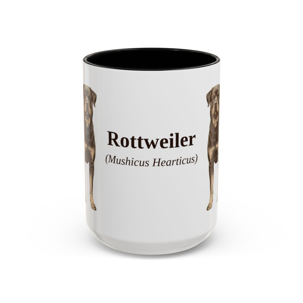 15oz Rottweiler Latin Mug, Vintage Dog Coffee Mug, Dog Lover Gift