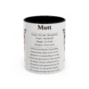 11oz Mutt Mug, Illustrated Dog Breed Facts Coffee Mug, Vintage Dog Keepsake Gift