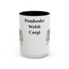 15oz Pembroke Welsh Corgi Mug, Vintage Dog Portrait Coffee Mug, Dog Lover Gift